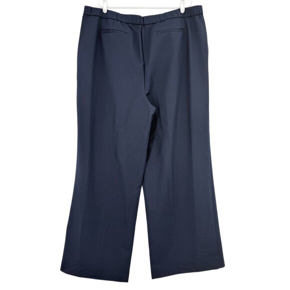 Liz Claiborne Women's Margot Wide Leg Pleated Stretch Blue Trousers Size 20W NWT - Picture 2 of 12